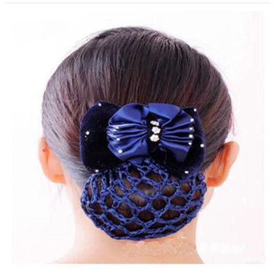 Hairnet with Bow Deluxe Navy