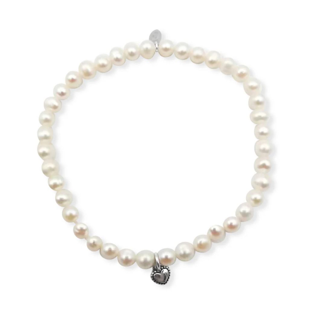 White Fresh Water Pearl Stretchy Bracelet