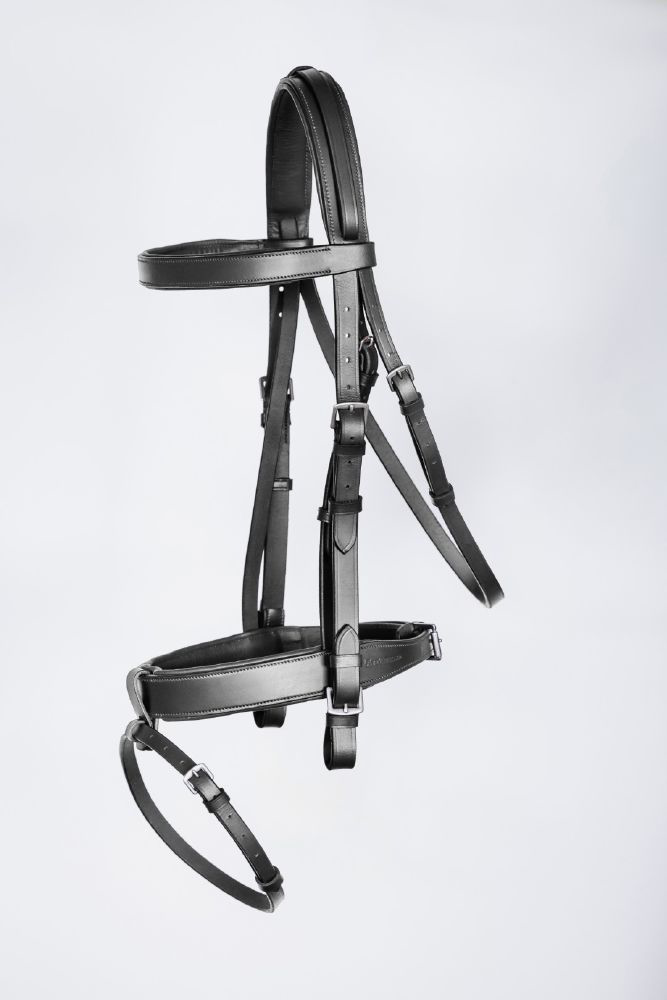Platinum Wide Padded Hunt Bridle